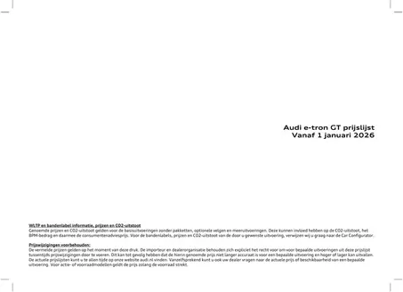 Catalogus van Audi in Zaandam | Prijslijst Audi GT 2601a | 2025-12-18T00:00:00.000Z - 2026-01-01T00:00:00.000Z