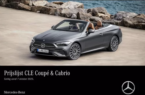 Catalogus van Mercedes-Benz in Velsen-Noord | Prijslijst CLE Coupé & Cabrio Geldig vanaf | 2025-12-22T00:00:00.000Z - 2026-02-28T00:00:00.000Z