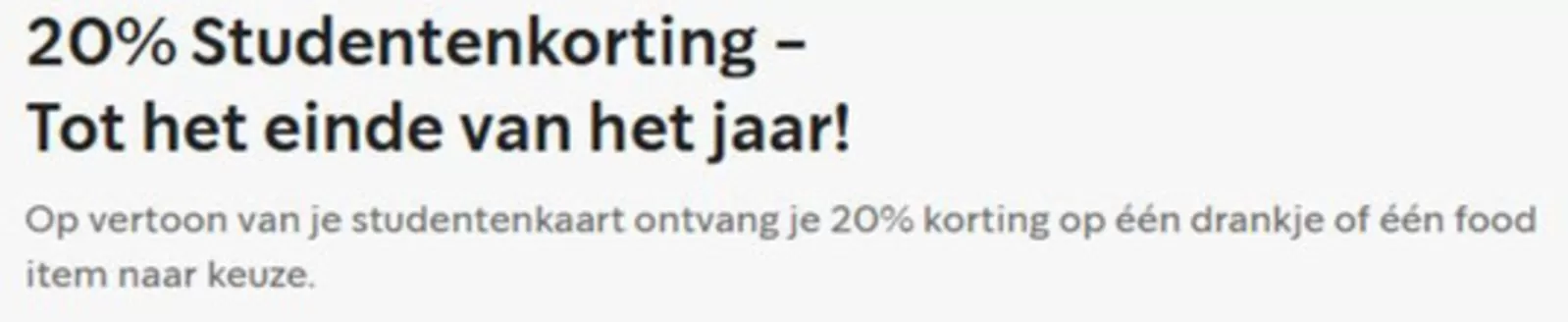 Catalogus van Starbucks | 20% Studentenkorting | 2025-12-26T00:00:00.000Z - 2025-12-31T00:00:00.000Z