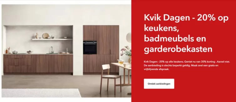 Catalogus van Kvik in Hilversum | 20% Korting Op Keukens | 2026-01-06T00:00:00.000Z - 2026-01-27T00:00:00.000Z