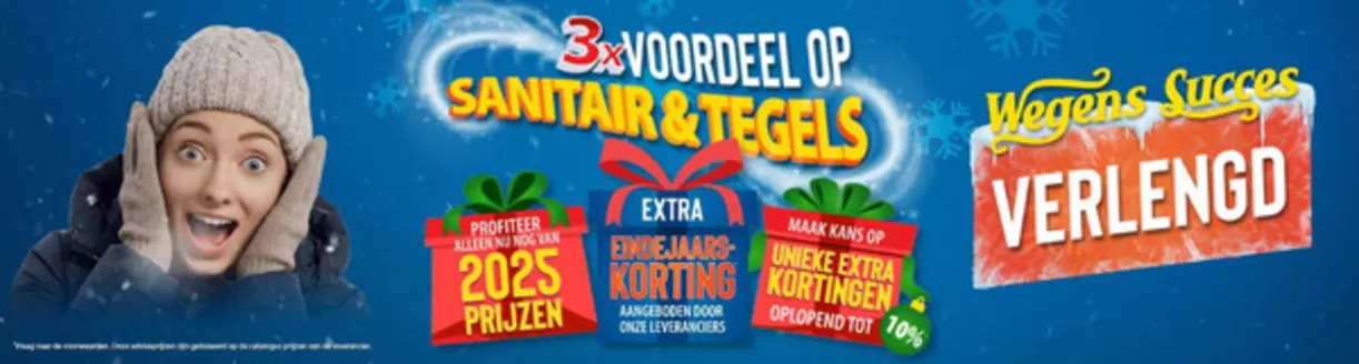 Catalogus van Sani-Dump in Den Haag | 3x voordeel op sanitair & tegels | 2026-01-09T00:00:00.000Z - 2026-01-23T00:00:00.000Z