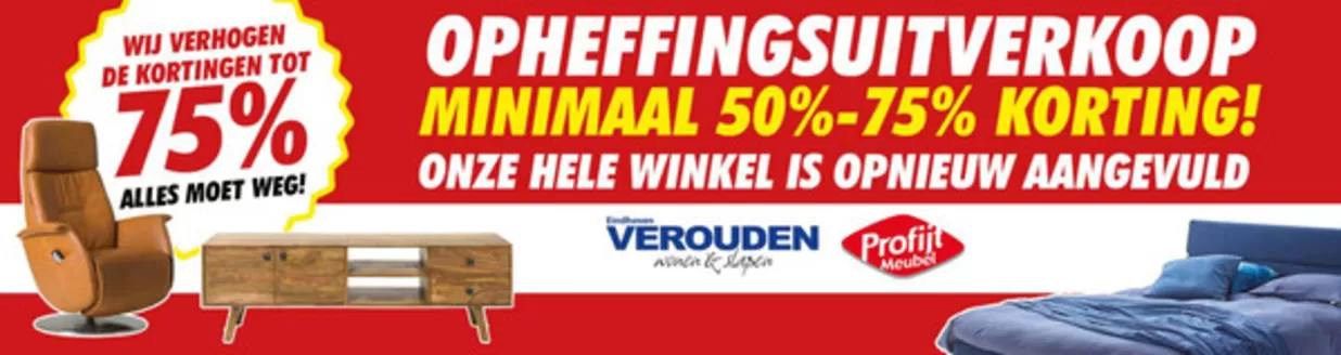 Catalogus van Verouden Wonen en Slapen in Eindhoven | minimaal 50-75% korting | 2026-01-12T00:00:00.000Z - 2026-01-18T00:00:00.000Z