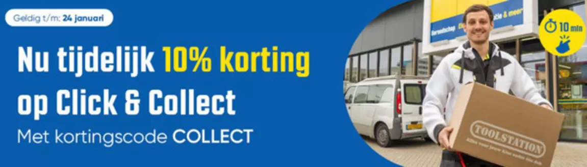 Catalogus van Toolstation in Houten | 10% korting op Click & Collect | 2026-01-13T00:00:00.000Z - 2026-01-24T00:00:00.000Z