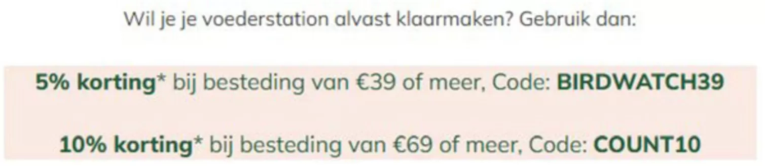 Catalogus van Vivara in Geldrop | 5% korting bij besteding van €39 of meer, Code BIRDWATCH39 | 2026-01-19T00:00:00.000Z - 2026-01-31T00:00:00.000Z