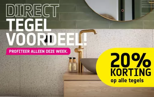 Catalogus van Sanidirect in Rotterdam | 20% korting op alle tegels | 2026-01-20T00:00:00.000Z - 2026-01-25T00:00:00.000Z