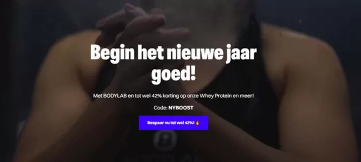 Catalogus van Bodylab in Ulvenhout | 42% Korting op onze Whey Protein en meer, Code NYBOOST | 2026-01-26T00:00:00.000Z - 2026-01-31T00:00:00.000Z