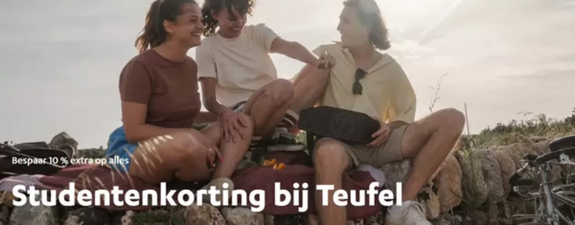 Catalogus van Teufel in 's-Hertogenbosch | Studentenkorting, Bespaar 10 % extra op alles | 2026-01-26T00:00:00.000Z - 2026-01-31T00:00:00.000Z