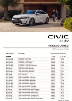 Catalogus van Honda in Purmerend | Honda Civic e:HEV Accessoires prijslijst | 2026-01-01T00:00:00.000Z - 2026-01-31T00:00:00.000Z