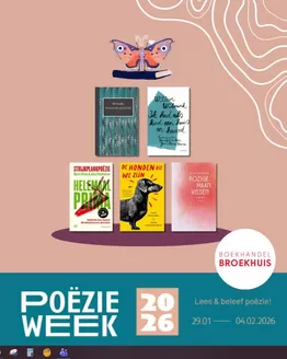 Catalogus van Boekhandel Broekhuis in Tilburg | Bij aankoop van minimaal €12,50 aan poëzie krijg je het geschenk gratis | 2026-01-30T00:00:00.000Z - 2026-02-04T00:00:00.000Z