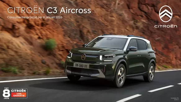 Catalogus van Citroën in Zwijndrecht | 28012026 Consumentenprijslijst Citroen C3 Aircross | 2026-01-01T00:00:00.000Z - 2026-12-31T00:00:00.000Z