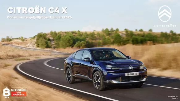 Catalogus van Citroën in Zwijndrecht | 13012026 Consumentenprijslijst Citroen C4 X | 2026-01-01T00:00:00.000Z - 2026-12-31T00:00:00.000Z