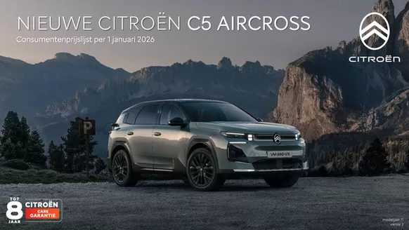 Catalogus van Citroën in Zwijndrecht | 13012026 Consumentenprijslijst Citroen C5 Aircross | 2026-01-01T00:00:00.000Z - 2026-12-31T00:00:00.000Z