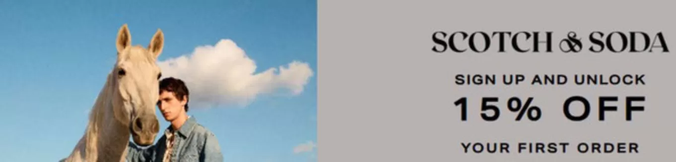 Catalogus van Scotch & Soda | 15% Off your first order | 2026-02-16T00:00:00.000Z - 2026-02-28T00:00:00.000Z