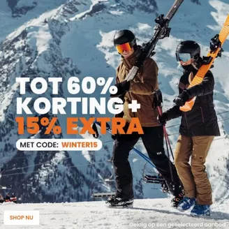 Catalogus van Plutosport in Amsterdam | Met code WINTER15 krijg je 15% extra korting op geselecteerde wintersport artikelen | 2026-02-17T00:00:00.000Z - 2026-02-28T00:00:00.000Z