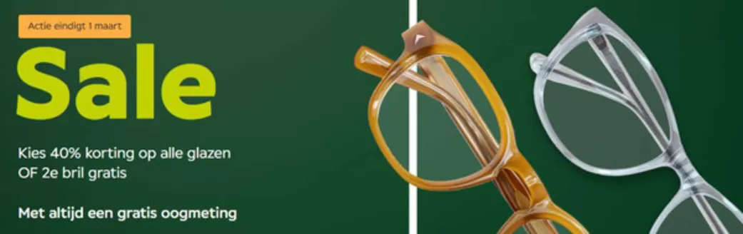 Catalogus van Specsavers | Kies 40% korting op alle glazen OF 2e bril gratis | 2026-02-17T00:00:00.000Z - 2026-03-01T00:00:00.000Z