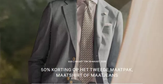 Catalogus van The Society Shop in Rotterdam | 50% korting op het tweede maatpak, maatshirt of maatjeans | 2026-03-05T00:00:00.000Z - 2026-03-29T00:00:00.000Z