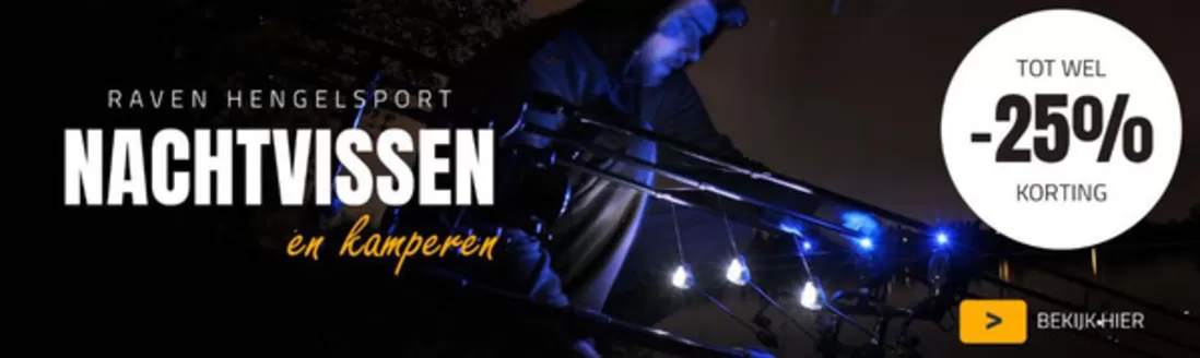 Catalogus van Raven in Utrecht | Nachtvissen en kamperen Tot wel -25% korting | 2026-03-10T00:00:00.000Z - 2026-03-17T00:00:00.000Z