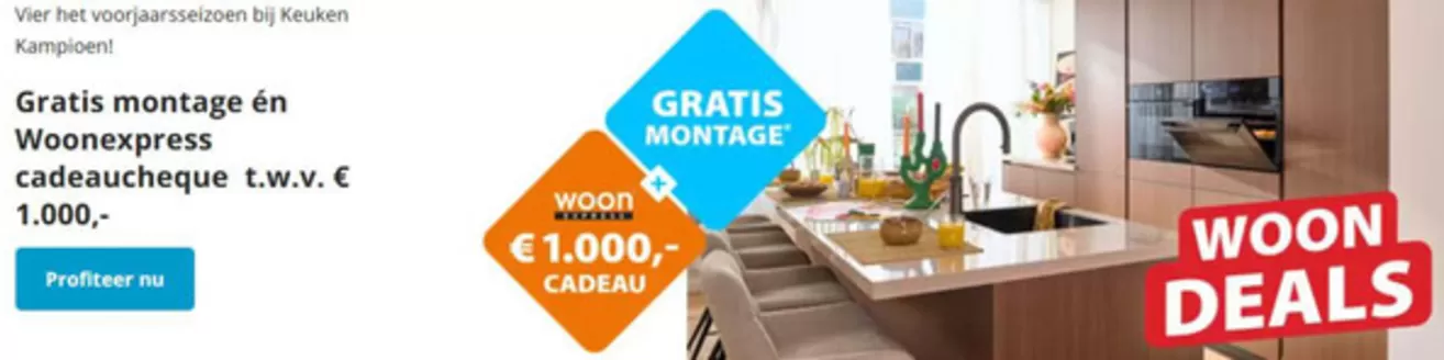 Catalogus van Keuken Kampioen in Emmer-Compascuum | Gratis montage én Woonexpress cadeaucheque t.w.v. € 1.000,- | 2026-03-17T00:00:00.000Z - 2026-04-19T00:00:00.000Z