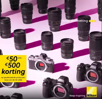 Catalogus van NEBO photo & electronics in Velddriel | Profiteer nu van € 50 t/m € 500 korting op een ruime selectie Nikon-producten | 2026-03-18T00:00:00.000Z - 2026-03-30T00:00:00.000Z