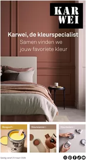 Catalogus van Karwei in IJsselmuiden | Verf special | 2026-03-23T00:00:00.000Z - 2026-04-06T00:00:00.000Z