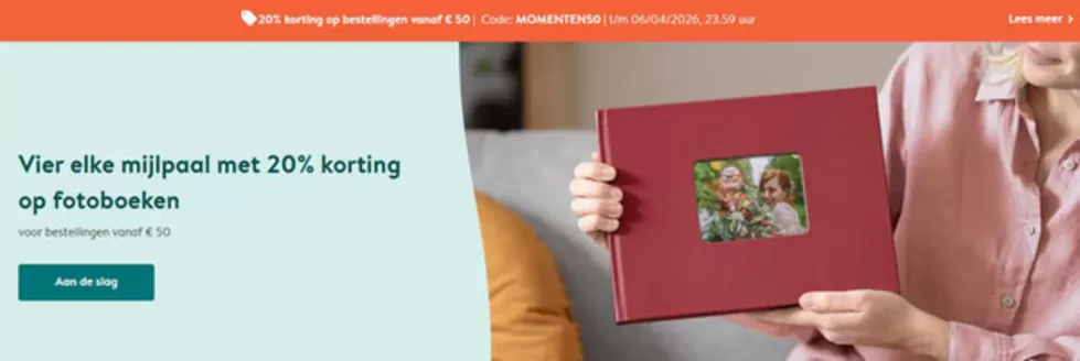 Catalogus van Albelli in Putten | 20% korting op bestellingen vanaf €50 | Code: MOMENTEN50 | 2026-03-31T00:00:00.000Z - 2026-04-06T00:00:00.000Z