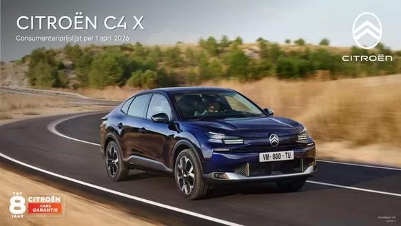 Catalogus van Citroën in Almere | 02042026 Consumentenprijslijst Citroen C4 X | 2026-01-01T00:00:00.000Z - 2026-12-31T00:00:00.000Z