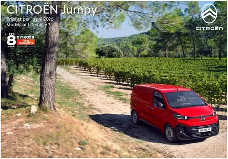Catalogus van Citroën in Almere | 01042026 Prijzen en specificaties Jumpy | 2026-01-01T00:00:00.000Z - 2026-12-31T00:00:00.000Z