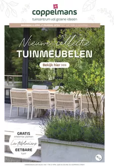 Catalogus van Coppelmans in Nieuwegein | Nieuwe Collectie Tuinmeubelen | 2026-04-01T00:00:00.000Z - 2026-04-12T00:00:00.000Z