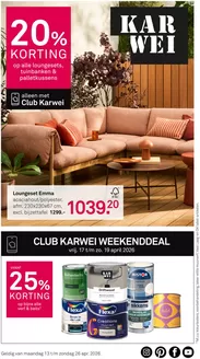 Catalogus van Karwei | Bekijk de nieuwe folder vol scherpe aanbiedingen | 2026-04-13T00:00:00.000Z - 2026-04-26T00:00:00.000Z