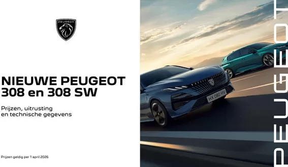 Catalogus van Peugeot in Velserbroek | 26 Prijzen en specificaties Peugeot nieuwe 308 308 SW | 2026-05-04T00:00:00.000Z - 2026-05-18T00:00:00.000Z