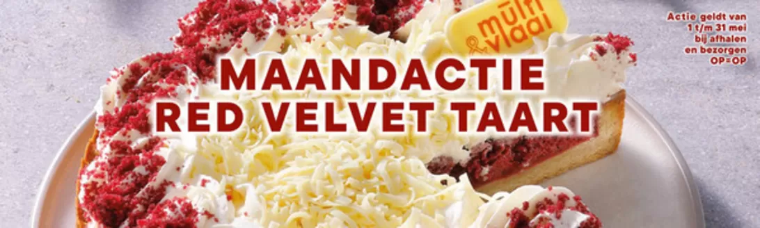 Catalogus van MultiVlaai in Roelofarendsveen | Maandactie red velvet taart | 2026-05-20T00:00:00.000Z - 2026-05-31T00:00:00.000Z