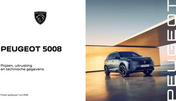 Catalogus van Peugeot | 26 Prijzen en specificaties Peugeot 5008 | 2026-07-01T00:00:00.000Z - 2026-07-15T00:00:00.000Z