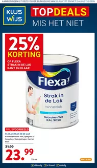 Catalogus van Kluswijs | Topaanbiedingen voor alle koopjesjagers | 2026-07-20T00:00:00.000Z - 2026-08-02T00:00:00.000Z