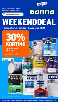 Catalogus van Gamma | Aanbiedingen voor koopjesjagers | 2026-08-10T00:00:00.000Z - 2026-08-23T00:00:00.000Z