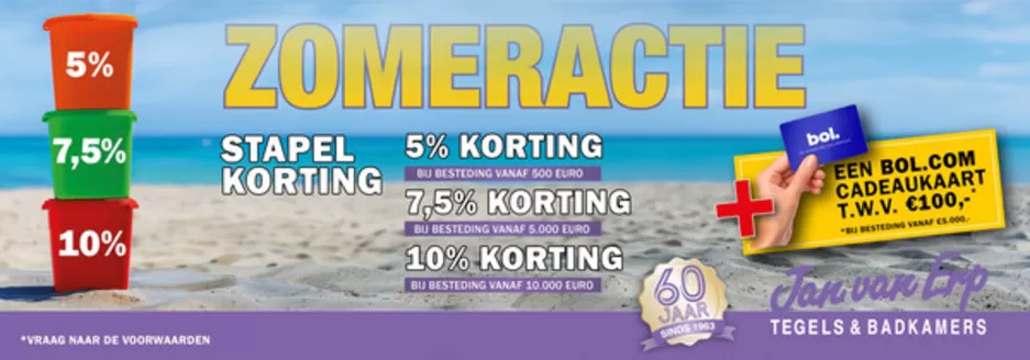 Catalogus van Jan van Erp tegels & sanitair | Zomeractie | 2026-08-12T00:00:00.000Z - 2026-08-26T00:00:00.000Z