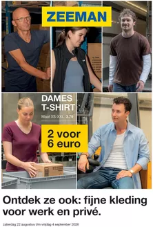 Zeeman folder in Vianen (Utrecht) | Ontdek ze ook: fijne kleding voor werk en prive. | 2026-09-01T00:00:00.000Z - 2026-09-04T00:00:00.000Z