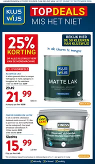 Catalogus van Kluswijs in Easterwierrum | Topaanbiedingen voor alle koopjesjagers | 2026-09-14T00:00:00.000Z - 2026-09-27T00:00:00.000Z