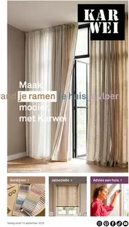 Catalogus van Karwei in Beek Gem Montferland | Maak je raam mooier met Karwei | 2026-09-18T00:00:00.000Z - 2026-10-02T00:00:00.000Z