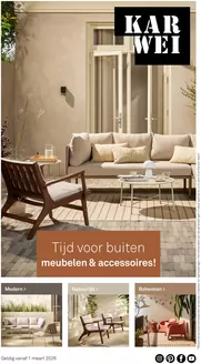 Catalogus van Karwei in Vasse | Tijd voor tuinmeubelen en accessoires | 2026-09-21T00:00:00.000Z - 2026-10-05T00:00:00.000Z