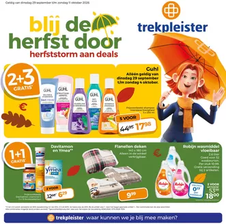 Catalogus van Trekpleister in Soesterberg | Speciale aanbiedingen voor u | 2026-09-29T00:00:00.000Z - 2026-10-11T00:00:00.000Z