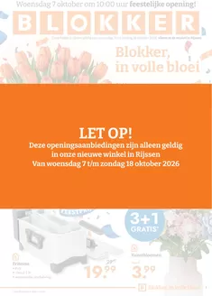 Catalogus van Blokker | Blokker - Blokker Openingsfolder Rijssen 2026 | 2026-10-07T00:00:00.000Z - 2026-10-18T00:00:00.000Z