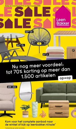 Catalogus van Leen Bakker in Rotterdam | Leen Bakker folder | 2025-07-21T00:00:00.000Z - 2025-08-03T00:00:00.000Z