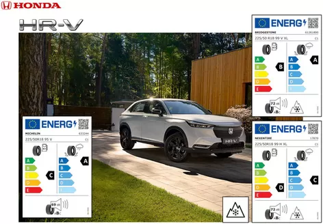 Catalogus van Honda in Luchthaven Schiphol | Honda HR-V e:HEV — Banden informatie | 2025-08-02T00:00:00.000Z - 2026-08-02T00:00:00.000Z