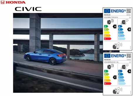 Catalogus van Honda in Luchthaven Schiphol | Honda Civic e:HEV — Banden informatie | 2025-08-02T00:00:00.000Z - 2026-08-02T00:00:00.000Z