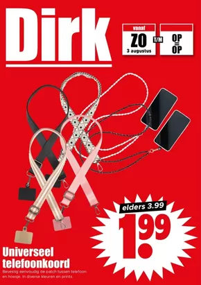 Catalogus van Dirk in Wanroij | Topaanbiedingen voor slimme spaarders | 2025-08-03T00:00:00.000Z - 2025-08-09T00:00:00.000Z