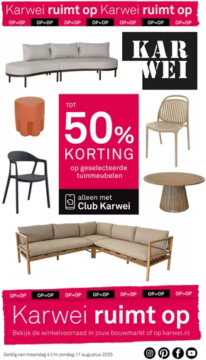 Catalogus van Karwei in Bergen op Zoom | Karwei folder | 2025-08-04T00:00:00.000Z - 2025-08-17T00:00:00.000Z