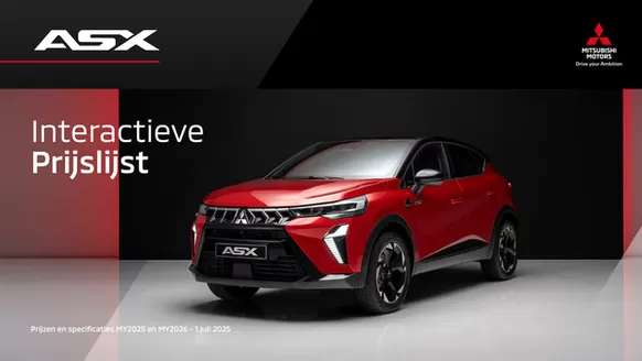 Catalogus van Mitsubishi | Mitsubishi Asx | 2025-08-04T00:00:00.000Z - 2026-08-04T00:00:00.000Z