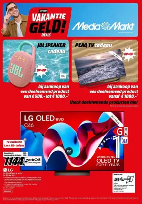Catalogus van Media Markt in Utrecht | Vakantie Geld! Deals | 2025-08-18T00:00:00.000Z - 2025-08-24T00:00:00.000Z