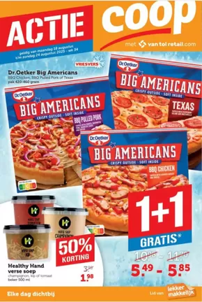 Catalogus van Coop in Leeuwarden | Actie | 2025-08-18T00:00:00.000Z - 2025-08-24T00:00:00.000Z