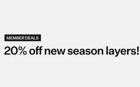 20% off new season layers!